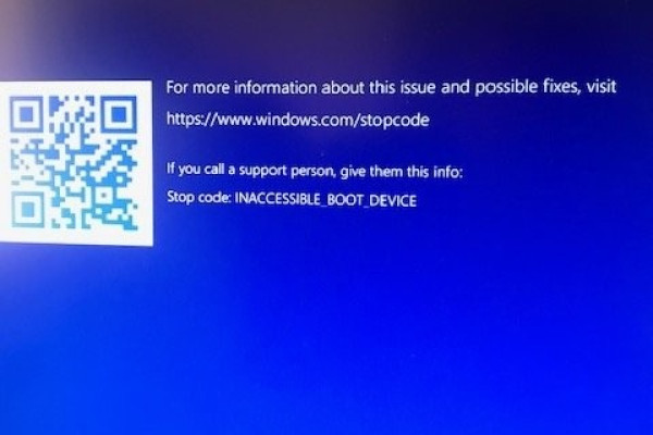 Ошибка INACCESSIBLE BOOT DEVICE