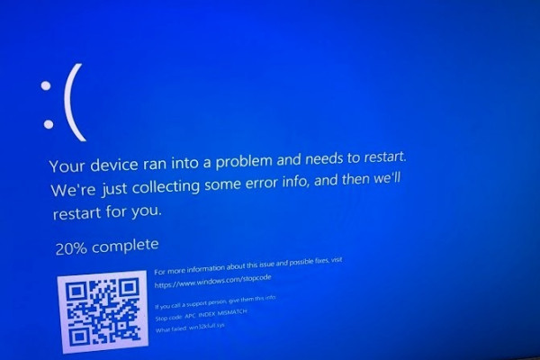 Синий экран Windows 10